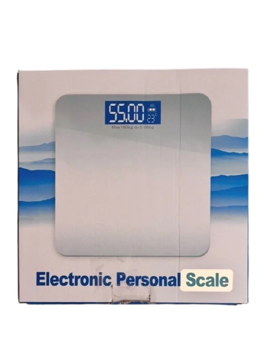 🆕- Stylish digital scale with a pink and blue gradient design. New in Box.